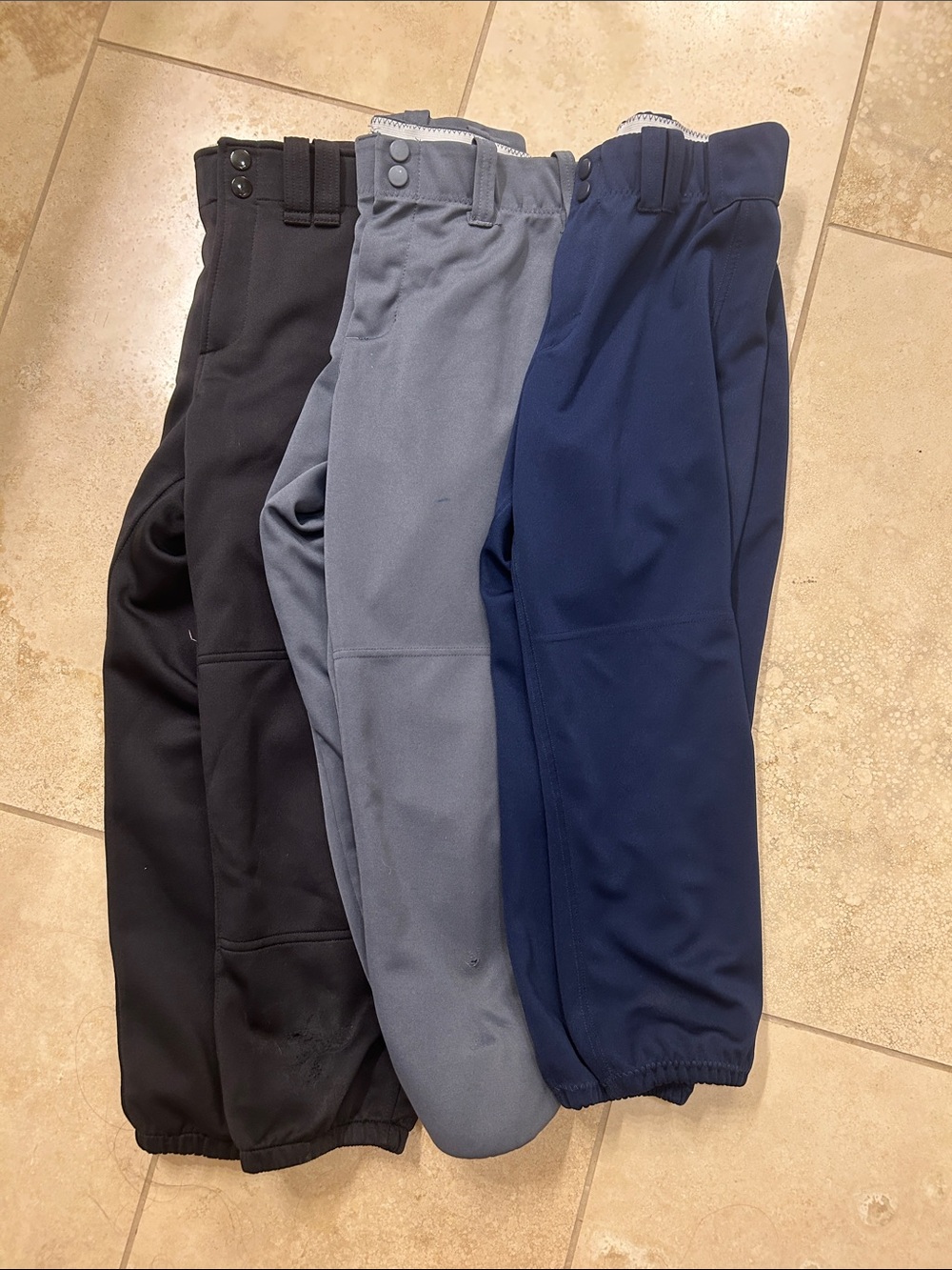 Assorted Softball Pants Set - Black, Navy, Gray